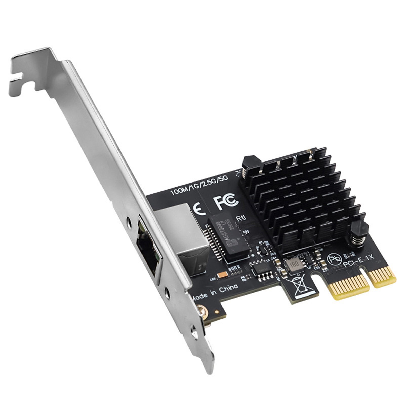 RTL8126 5Gbps PCIe X1 RJ45 Ethernet Network Adapter Card 5GBASE-T for Desktop