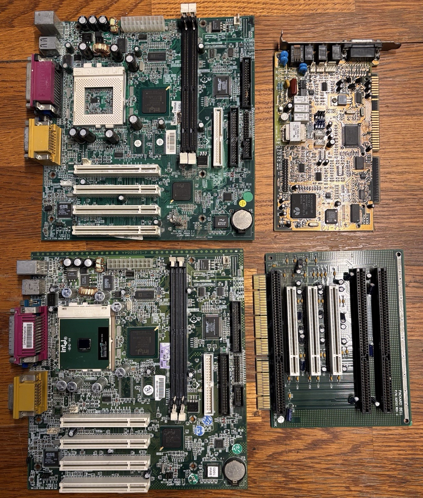 Intel Motherboards And Two Unknown Boards A Lot Of Four