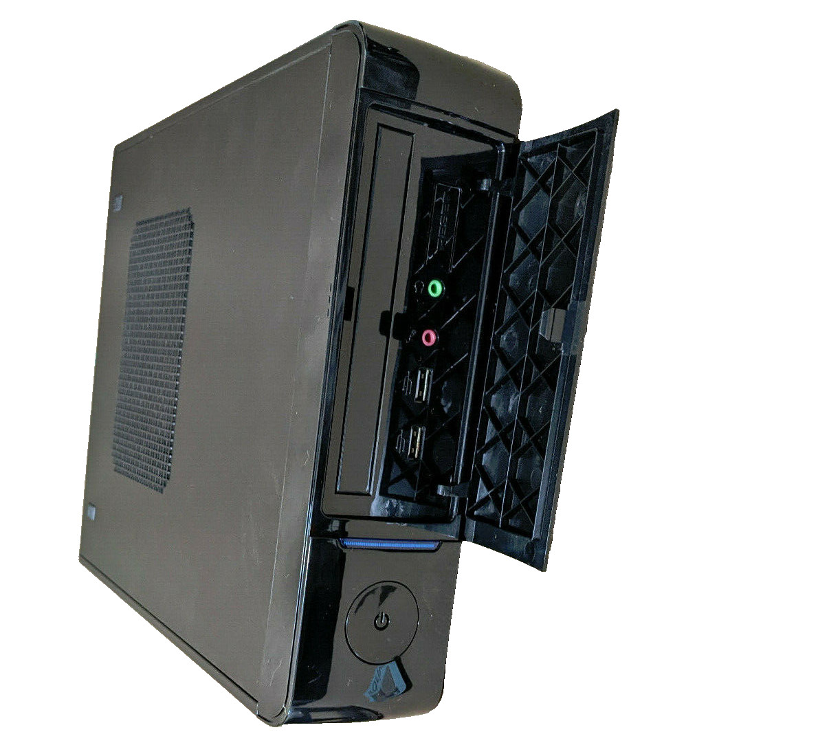 Empty Linkworld DIY Black Mini-ITX Media Center HTPC Desktop/Tower PC Case