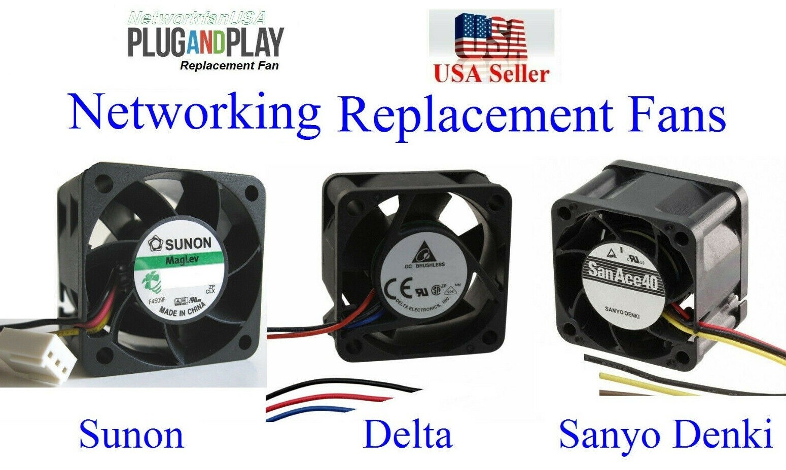 Lot 5x New Replacement Fans for Dell PowerConnect 3548P Direct Replacement!