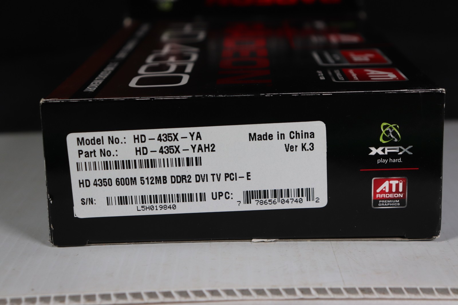 XFX ATI Radeon HD 4350 512MB DDR2 PCI Express Graphics Card New Open Box g9