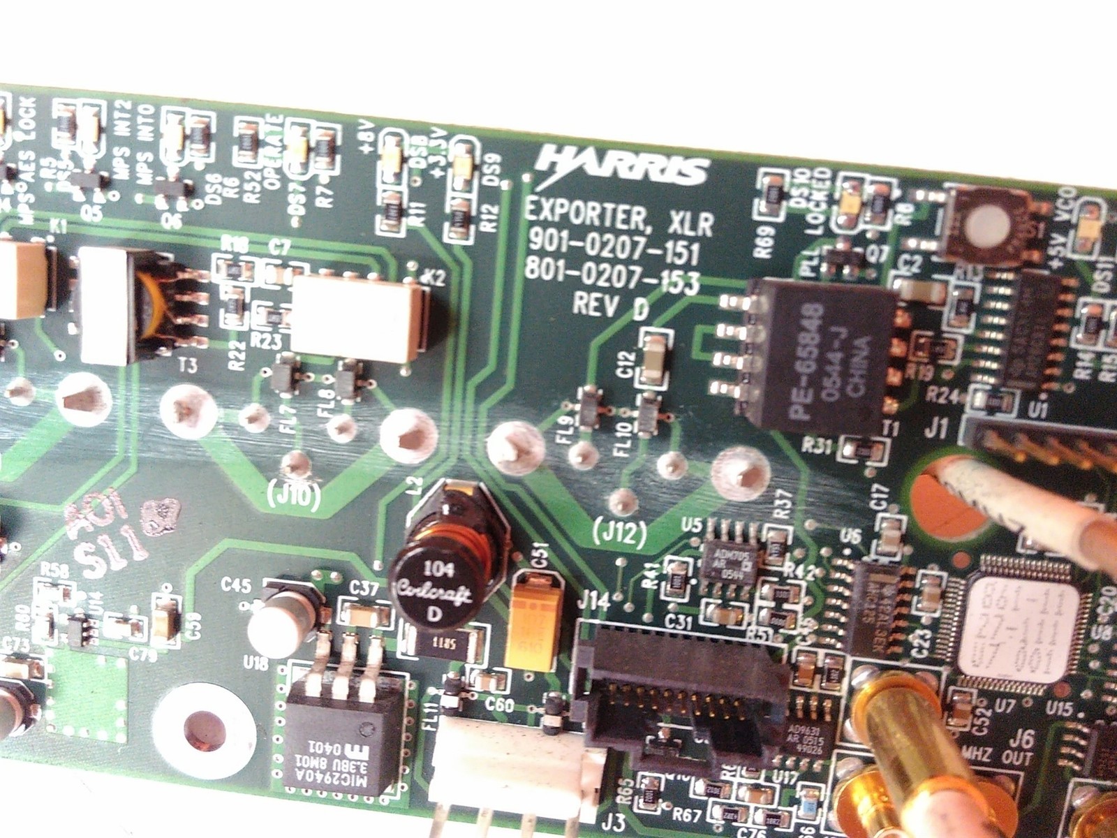 Harris 901-0207-151 XLR Exporter Board See Description for Parts