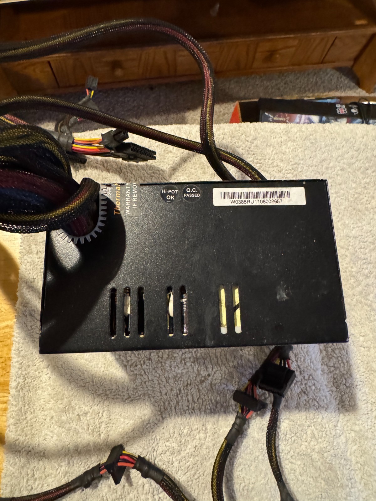 Thermaltake TR2-600NL2NH 600W ATX Power Supply – PARTS/REPAIR UNKNOWN WORKING