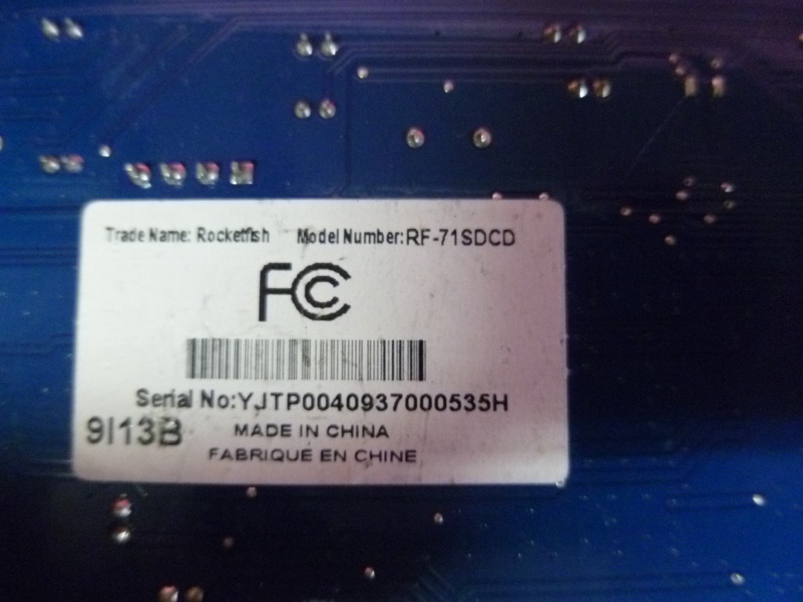 Rocketfish PCI Soundcard 7.1 RF-71SDCD X-FI Xtreme Fidelity