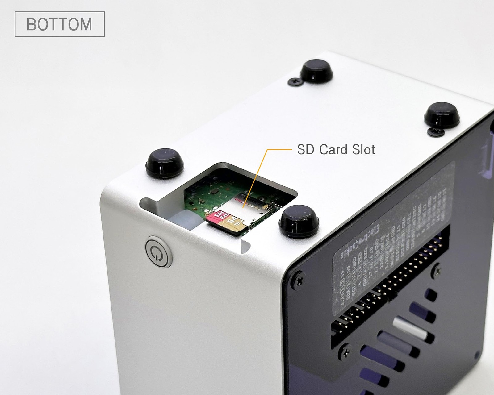 Raspberry Pi 5 Case Aluminum Mini Tower Case with Cooling Fan and Color Changing