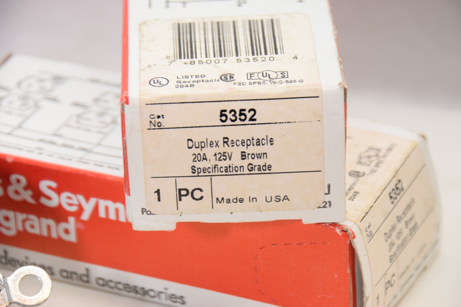(Lot of 3) Pass & Seymour Legrand 5352 Duplex Receptacle 20A 125v BROWN (NEW)