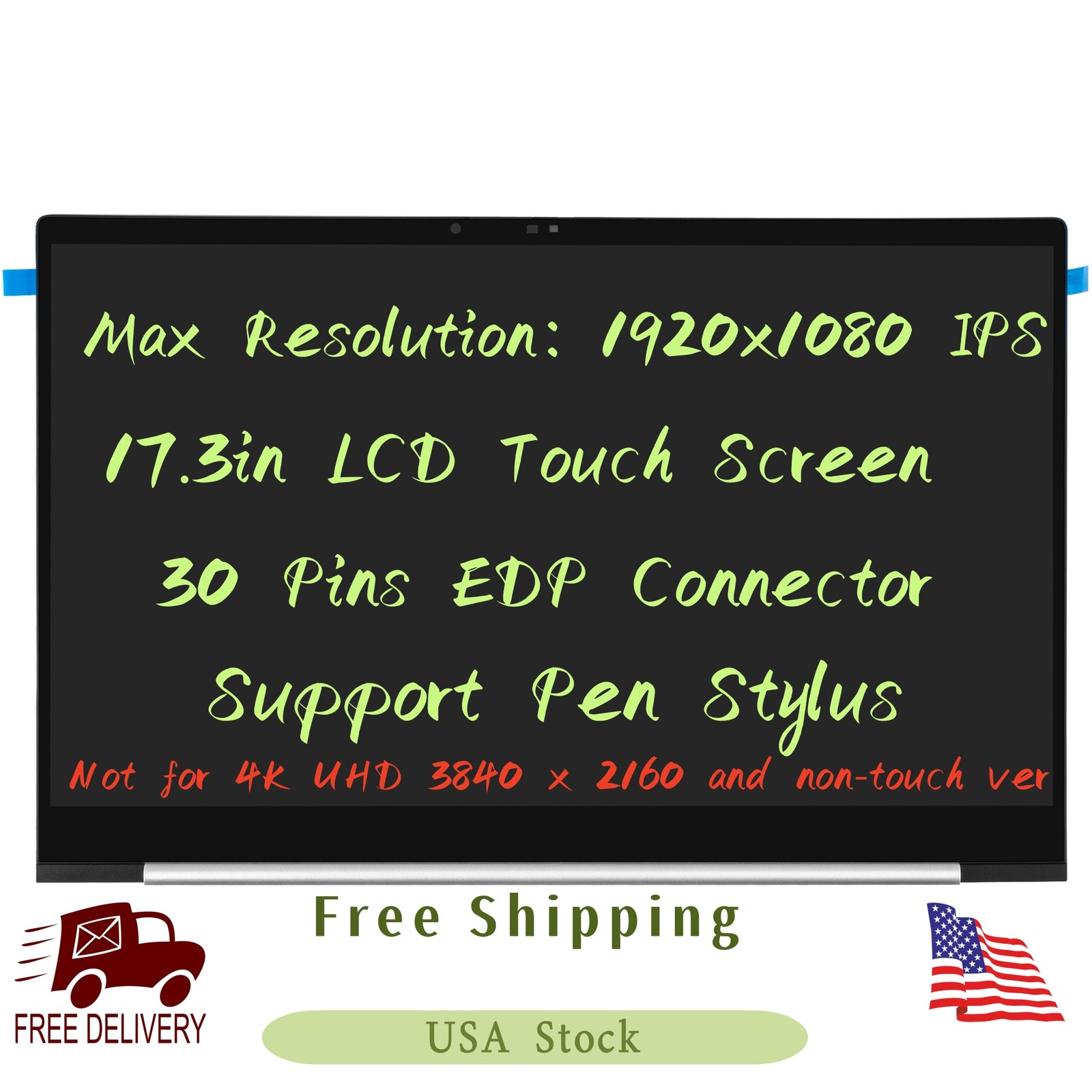 17.3 For HP Envy 17-CW1023CL 17-CW1010NR 1920×1080 IPS LCD Touch Screen Assembly