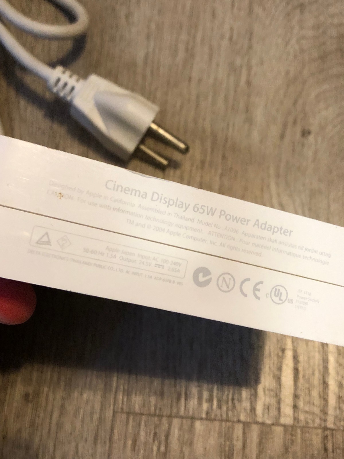 GENUINE Apple OEM A1096 Cinema Display Power Adapter 65W w/ Cord