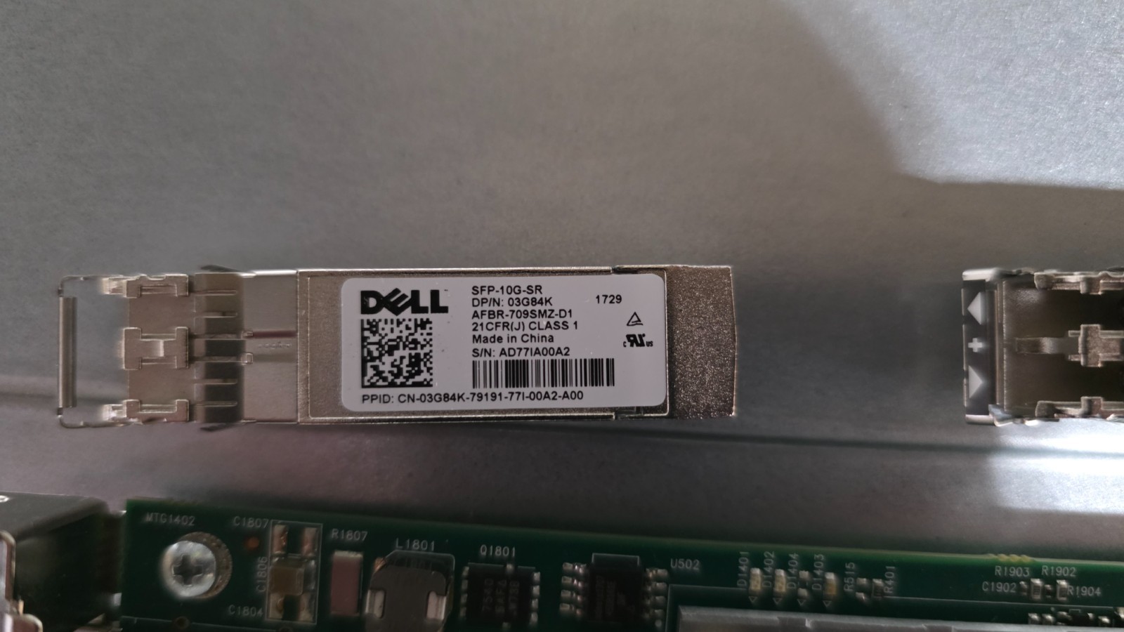 Dell Broadcom 57810S 2x10Gb SFP PCIe w Low Height Bracket & SFPs Y40PH 0Y40PH