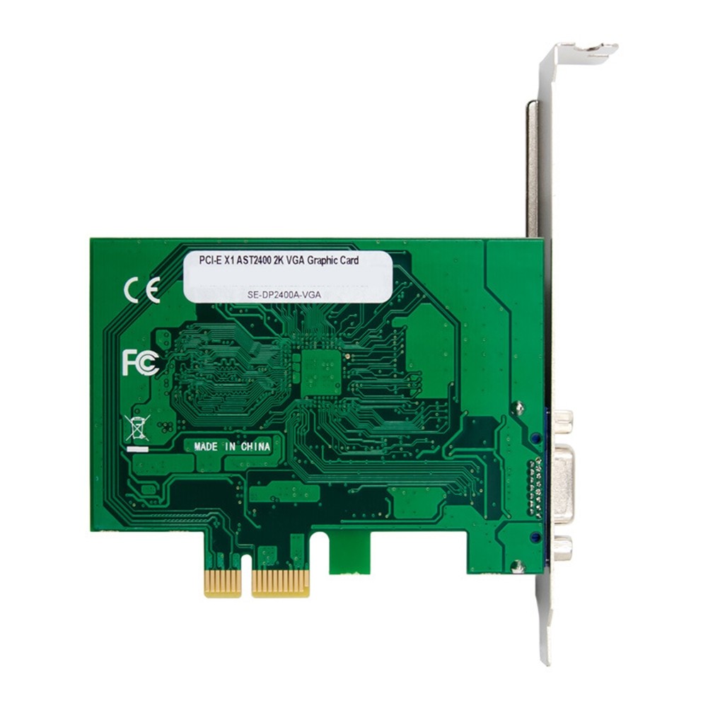 ST425 PCIe X1 AST2400 2K VGA Card 1920 X1200 32bpp@60Hz for Win10/Win 115190