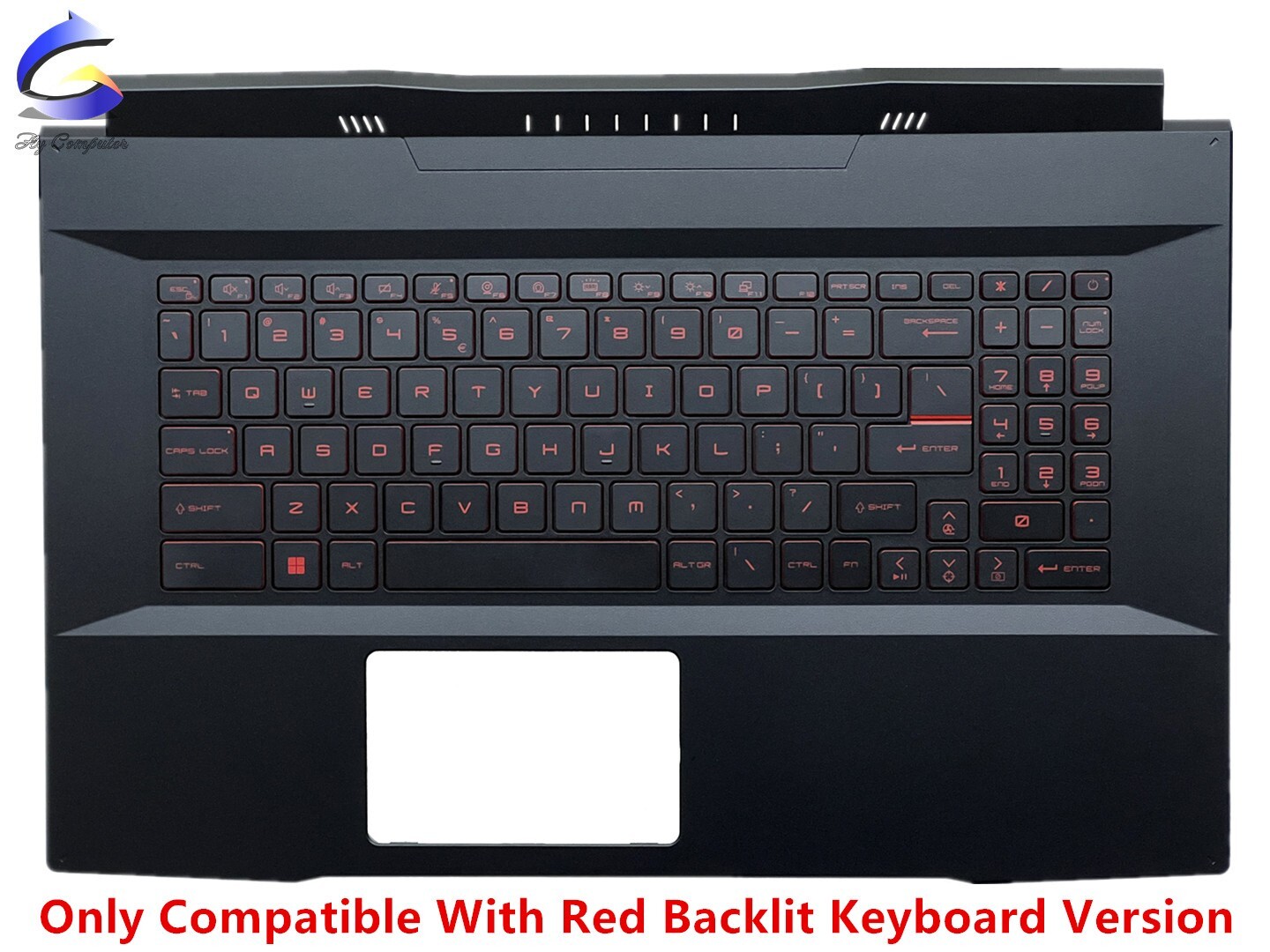 New For MSI GF76 MS-17L1 MS-17L3 Upper Case Palmrest Cover Keyboard Red Backlit