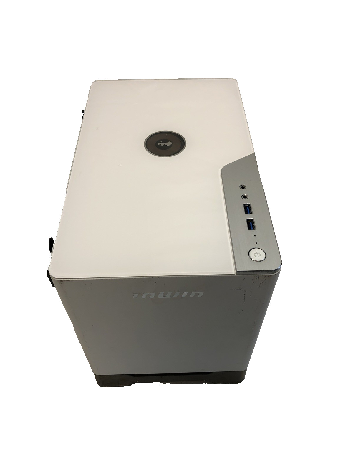 In Win A1 Plus White Mini-ITX Mini Tower Case Tempered Glass w/ 650W PSU