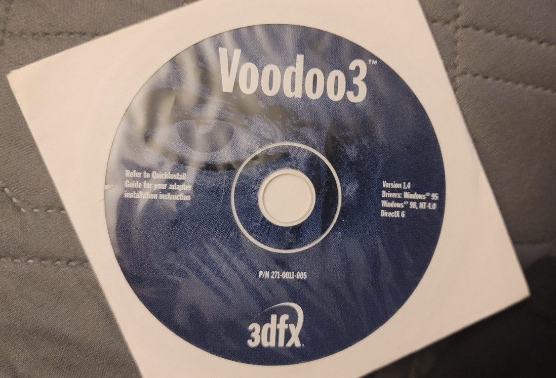3DFX Voodoo 5 5500 64MB AGP Graphics Card Exc. Cond. + Original 3DFX Driver Disc