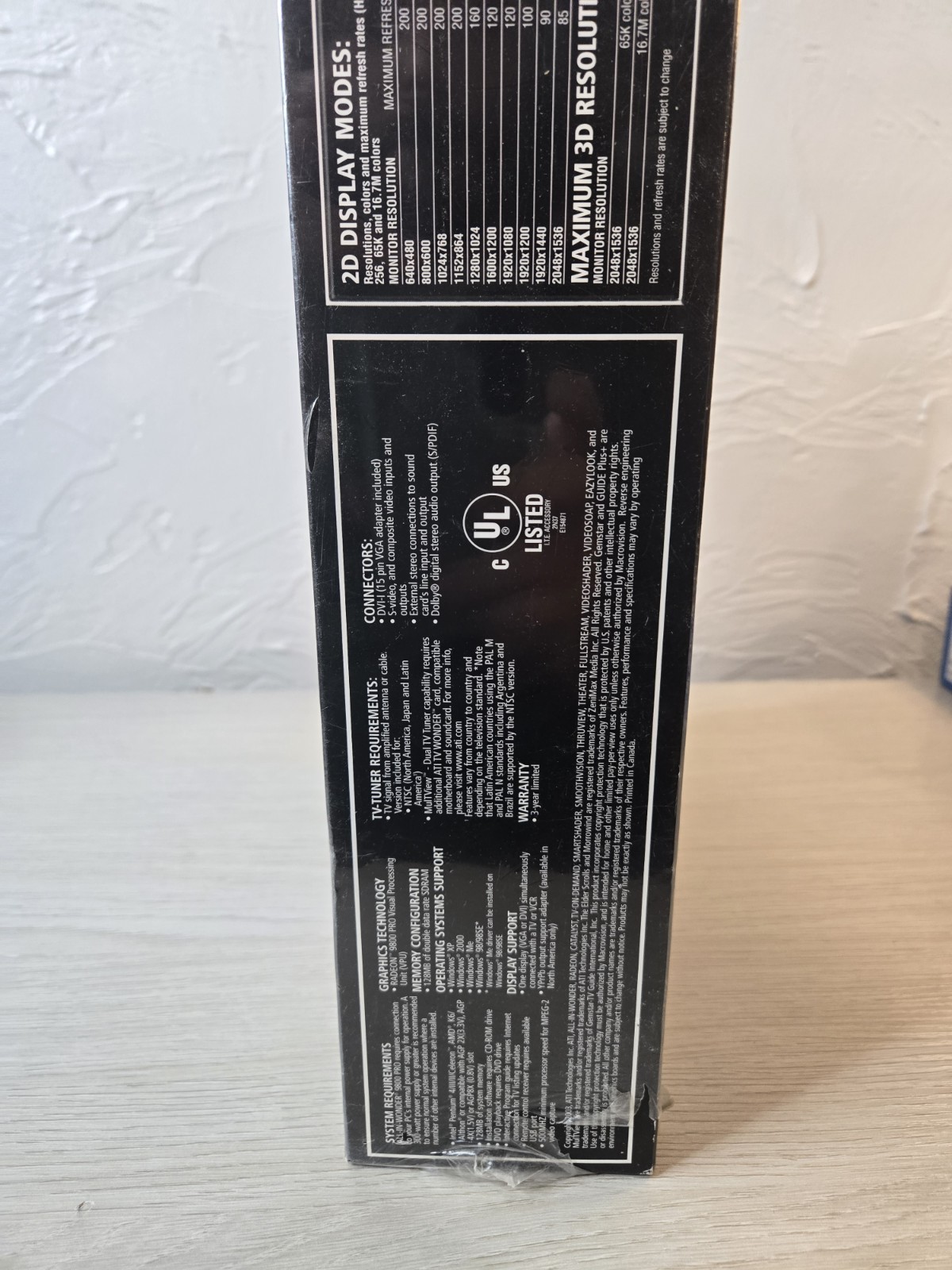 SEALED Vintage ATI All In Wonder 9800 PRO Graphics Card “SEE PHOTOS/DESCRIPTION”