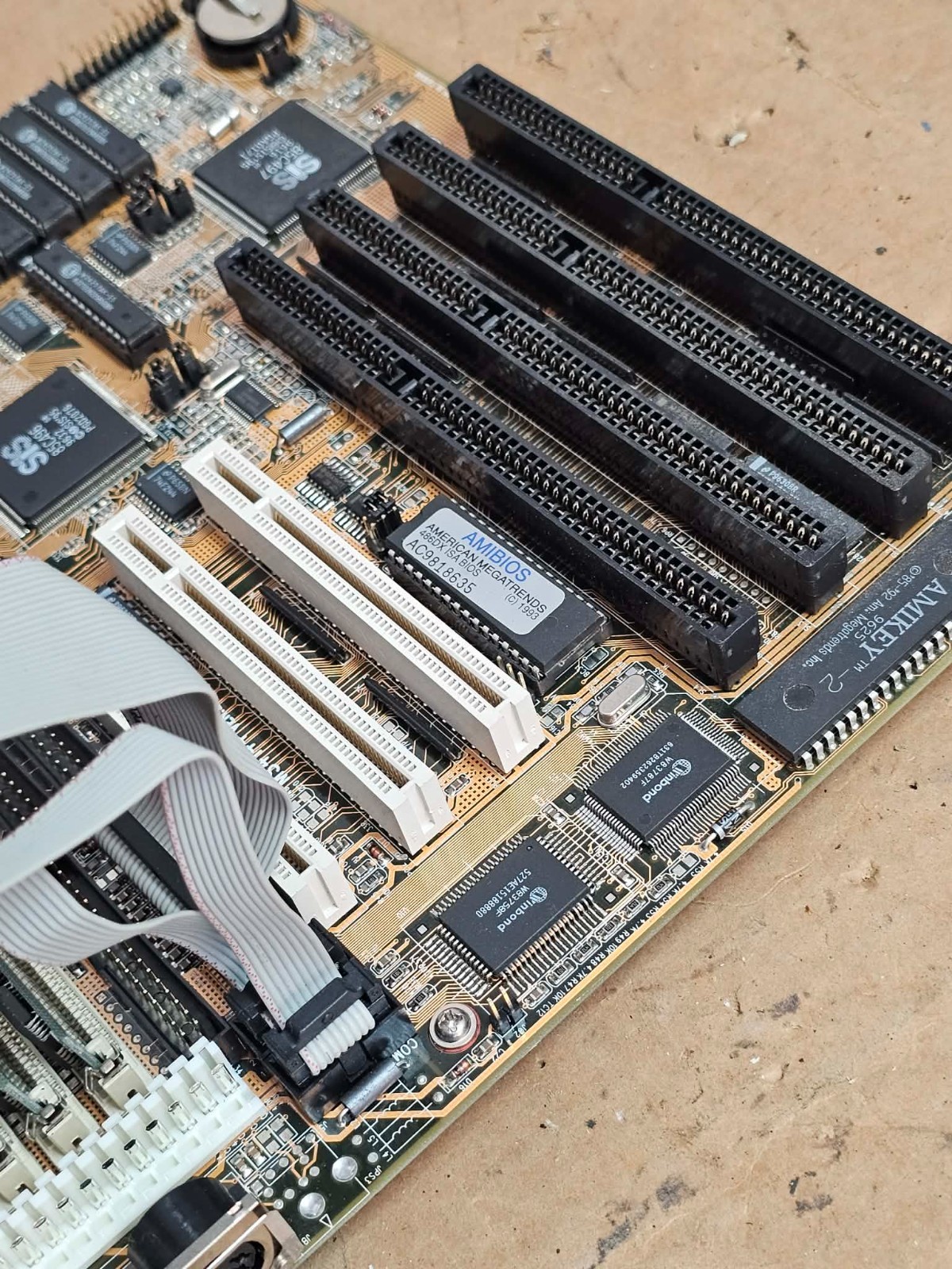 Rare Retro MSI MS4144 Socket3 Motherboard PCI ISA w/AMD-X5-133ADZ CPU + 16MB Ram