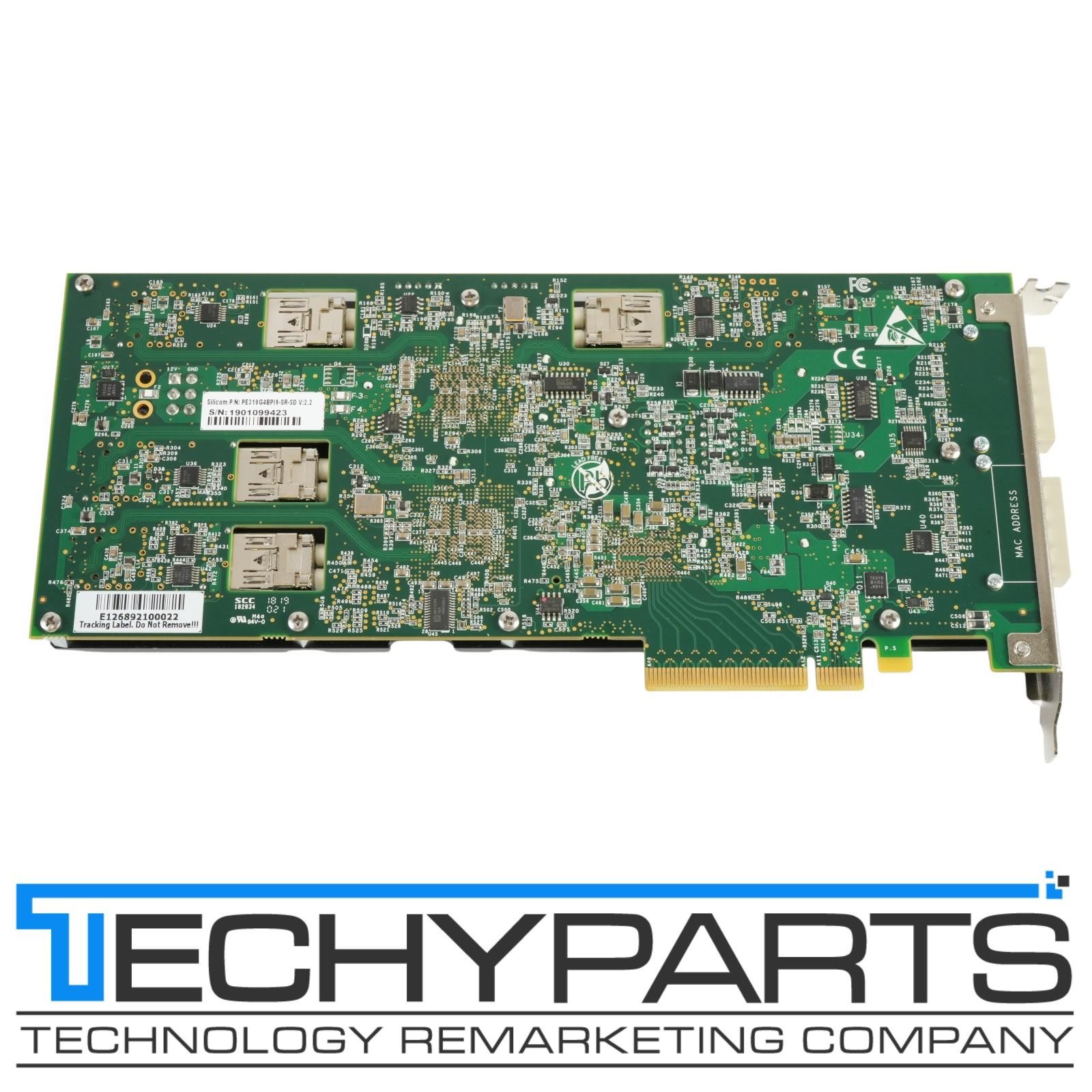 Silicom PE310G4BPI9-SR-SD Quad Port Fiber SR 10GB PCI-e Bypass Server Adapter