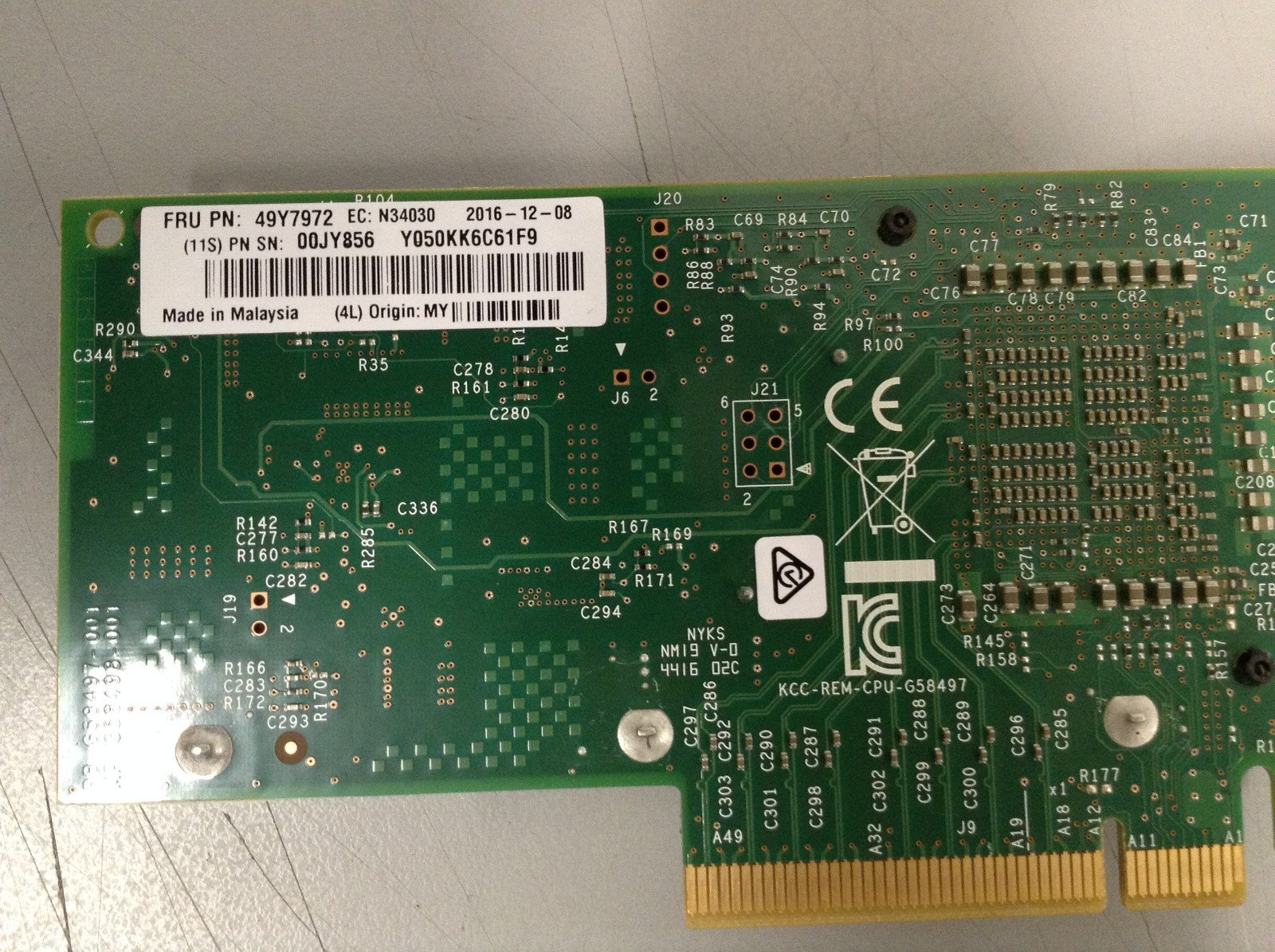 IBM Intel X540-T2 10Gb DP Network Adapter 49Y972 49Y7972 FRU03T8765 Low Profile