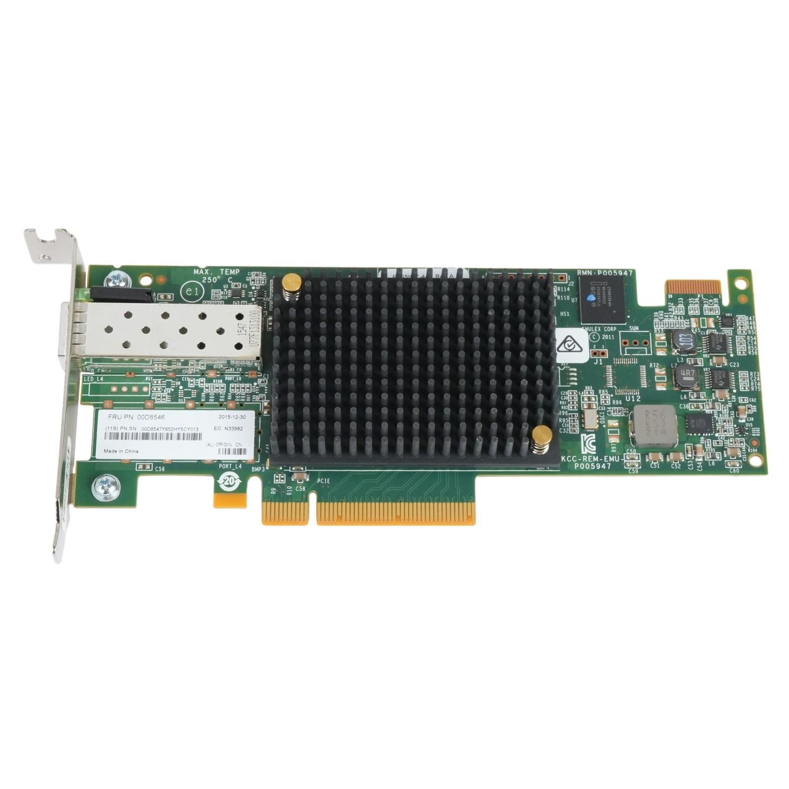 Lenovo 00D8546 Emulex LightPulse 16GB/s 1-Port Fibre Channel PCIe 2.0 X8 HBA SFF