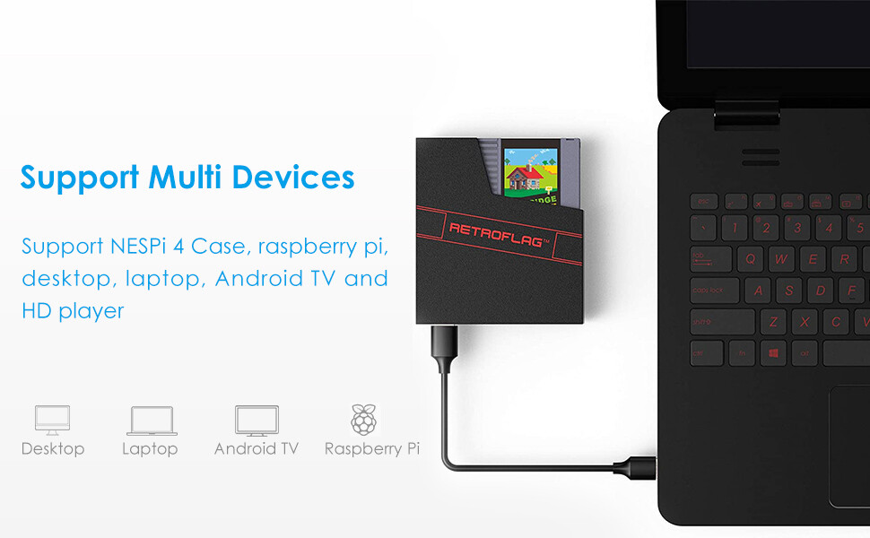 RETROFLAG NES Cartridge Style 2.5-Inch SATA to USB 3.0 External Hard Drive