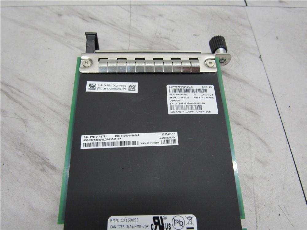 Lenovo 01PE761 ThinkSystem Broadcom 5719 1GbE 4-port RJ45 OCP Ethernet Adapter