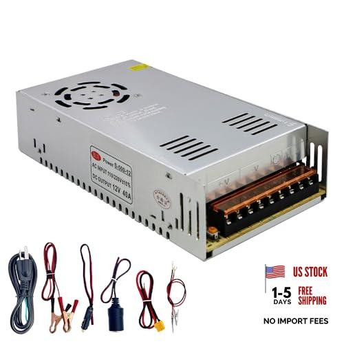 110V AC to 12V DC Transformer, 12V 500W 40A Switching Power Converter, Built