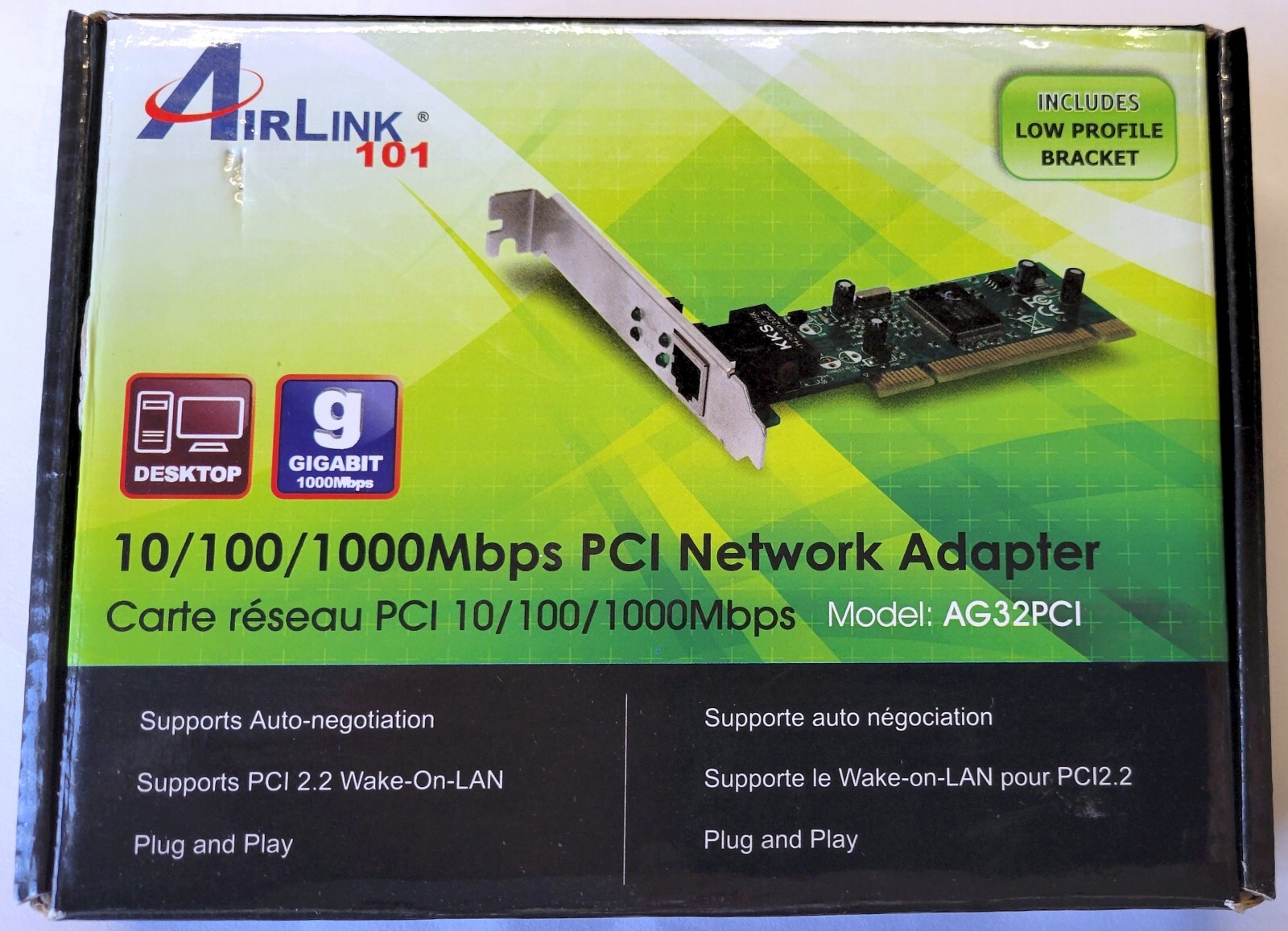 Airlink 101 1x RJ-45 10/100/1000Mpbs PCI Network Adapter Card AG32PCI Realtek