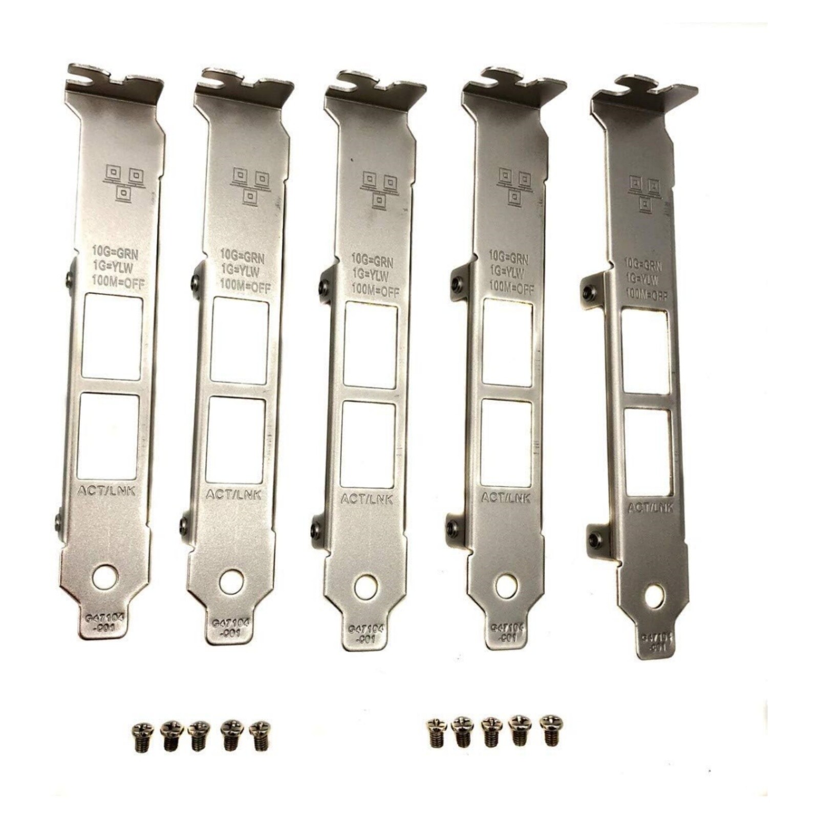5x Generic Full Height Bracketst For Intel X540-T2 X550-T2 Network Card