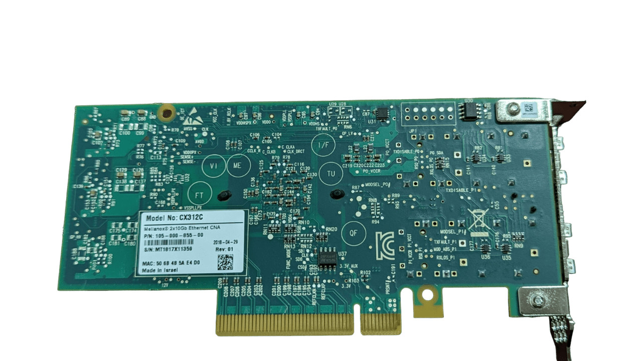 105-000-855-00 EMC MELLANOX CX312C 2x10Gb Dual Port Ethernet CNA Card