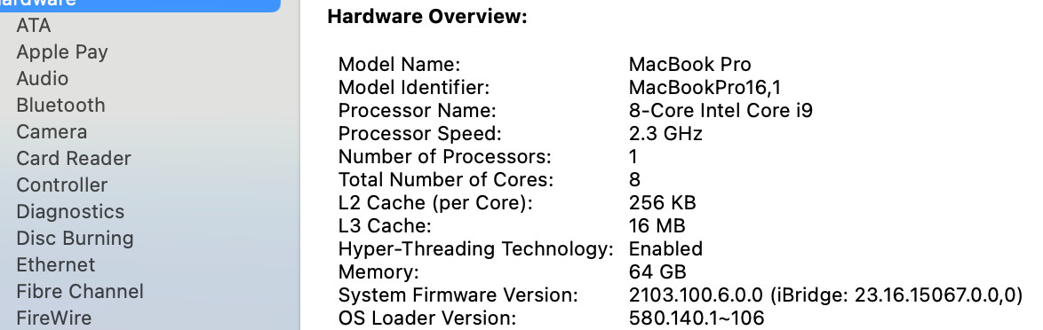 Apple A2141 | 16″ 2019 i9-9880H-64GB-4TB-8GB AMD 5500M Logic Board 820-01700-A