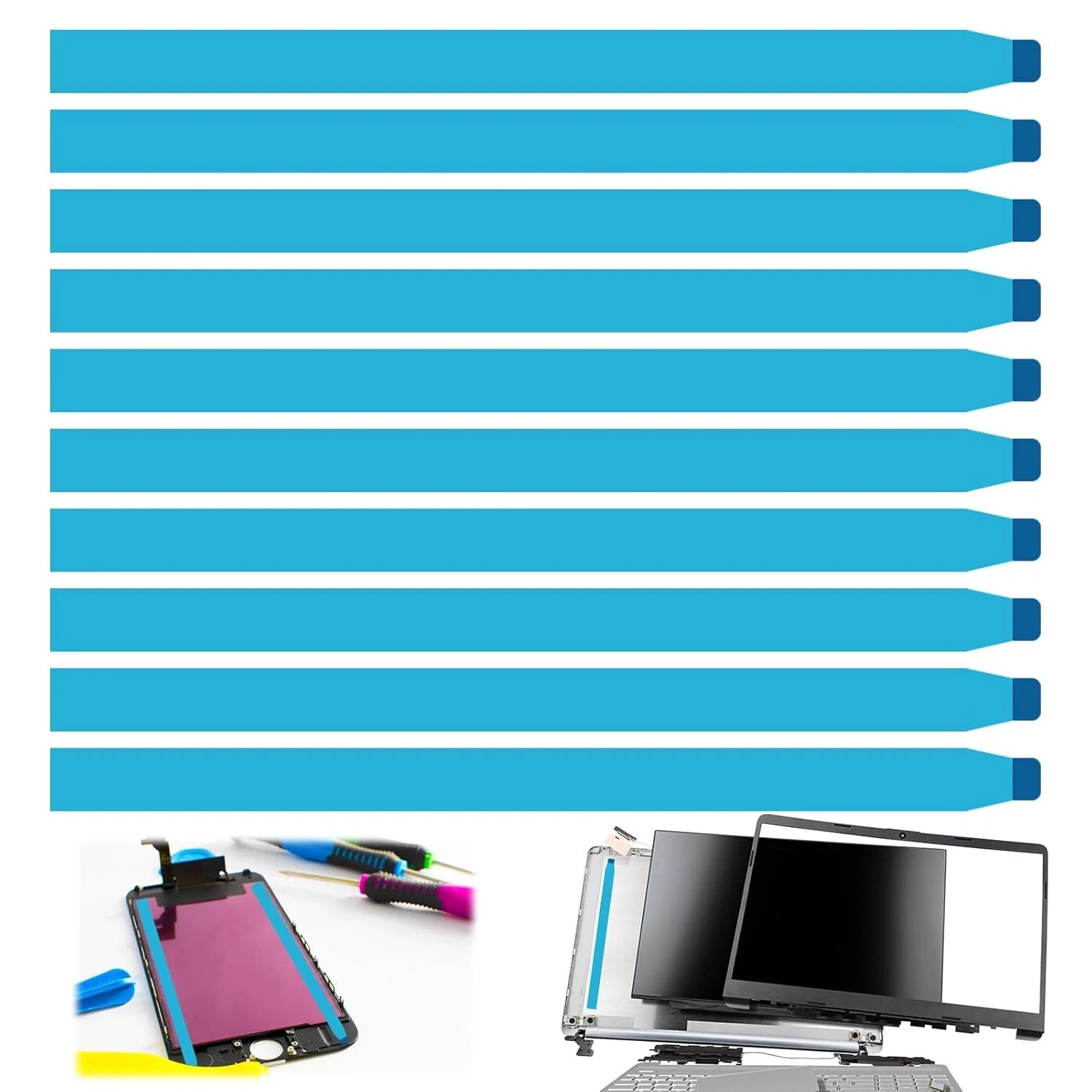 10Pcs Laptop Screen Double Sided Tape Replacement for Laptop LCD LED Screen – Ea