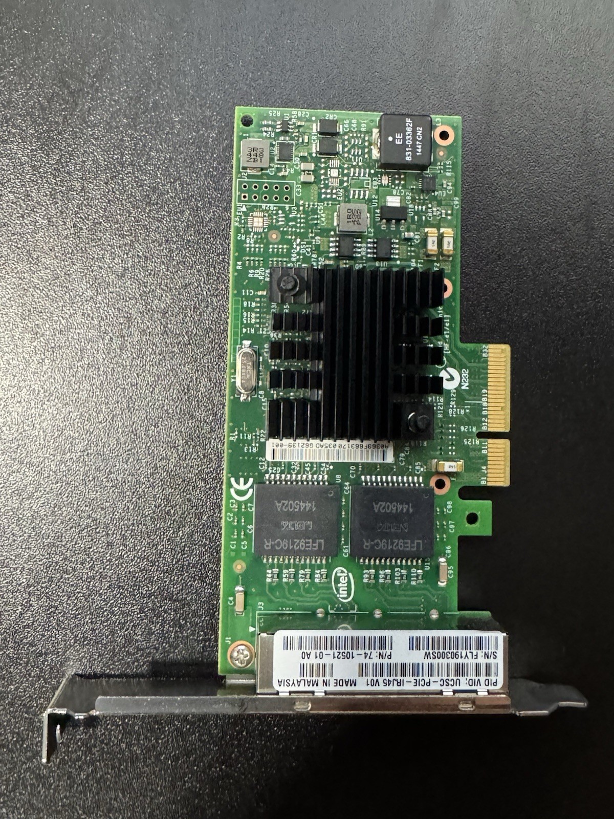 Cisco 74-10521-01 Quad Port 1Gb Network Adapter UCSC-PCIE-IRJ45 V01 Full Height