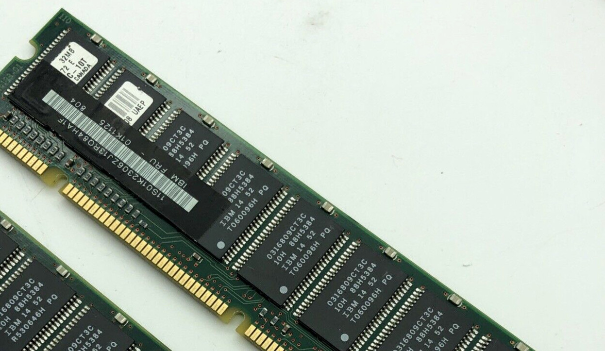 32MB 168-Pin SDRAM DIMM PC66 Memory 4×72 IBM Fru 01K1112 ECC PC-66
