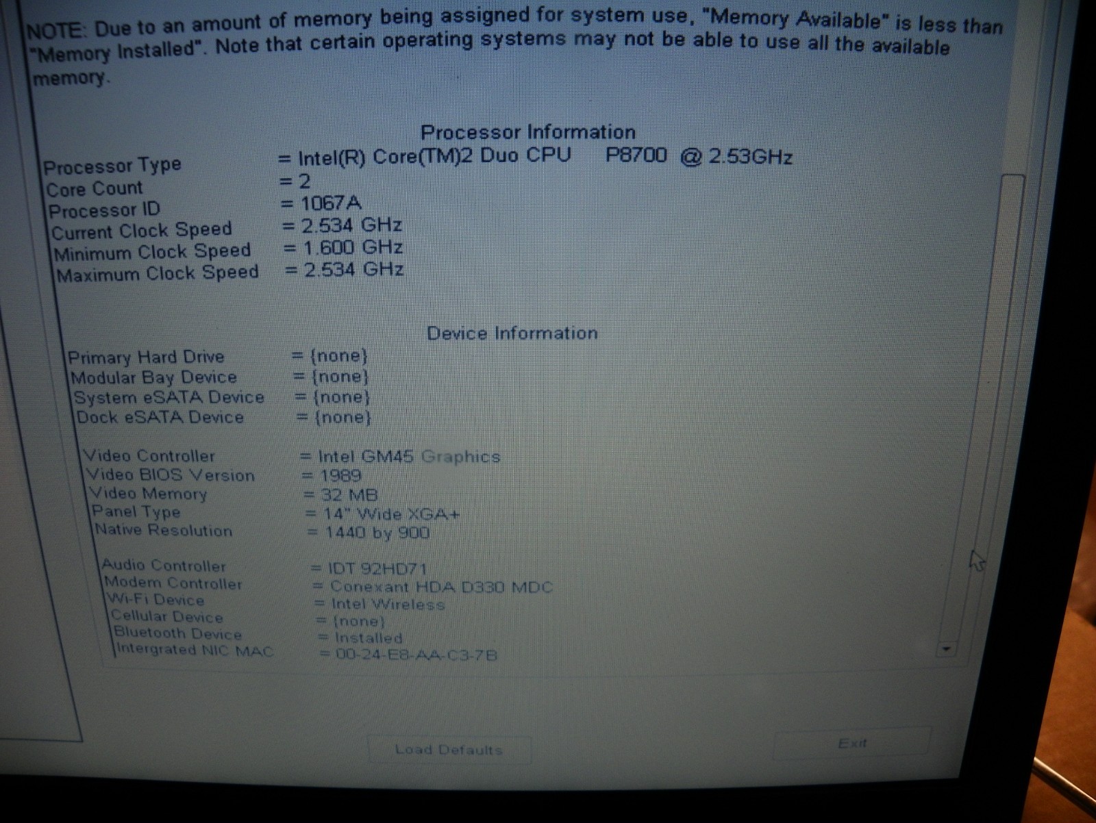 OEM Dell Latitude E6400 14.1” WXGA+ 1440×900 LED BL LCD Screen Display Assembly