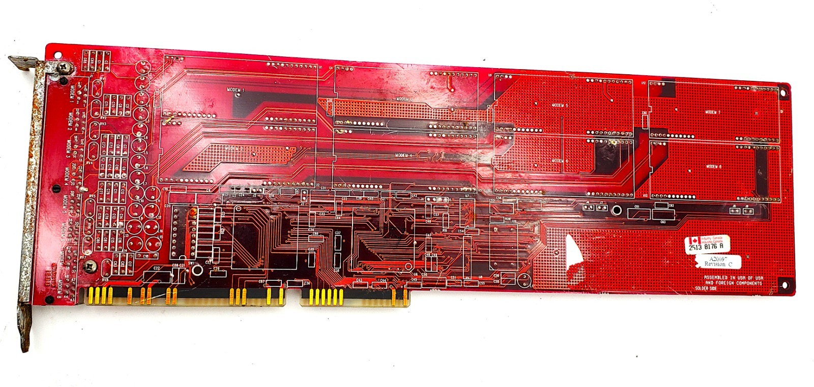 Comtrol Rocketmodem 8 | 33.6Kbps Modem ISA Card Fully Populated See Description