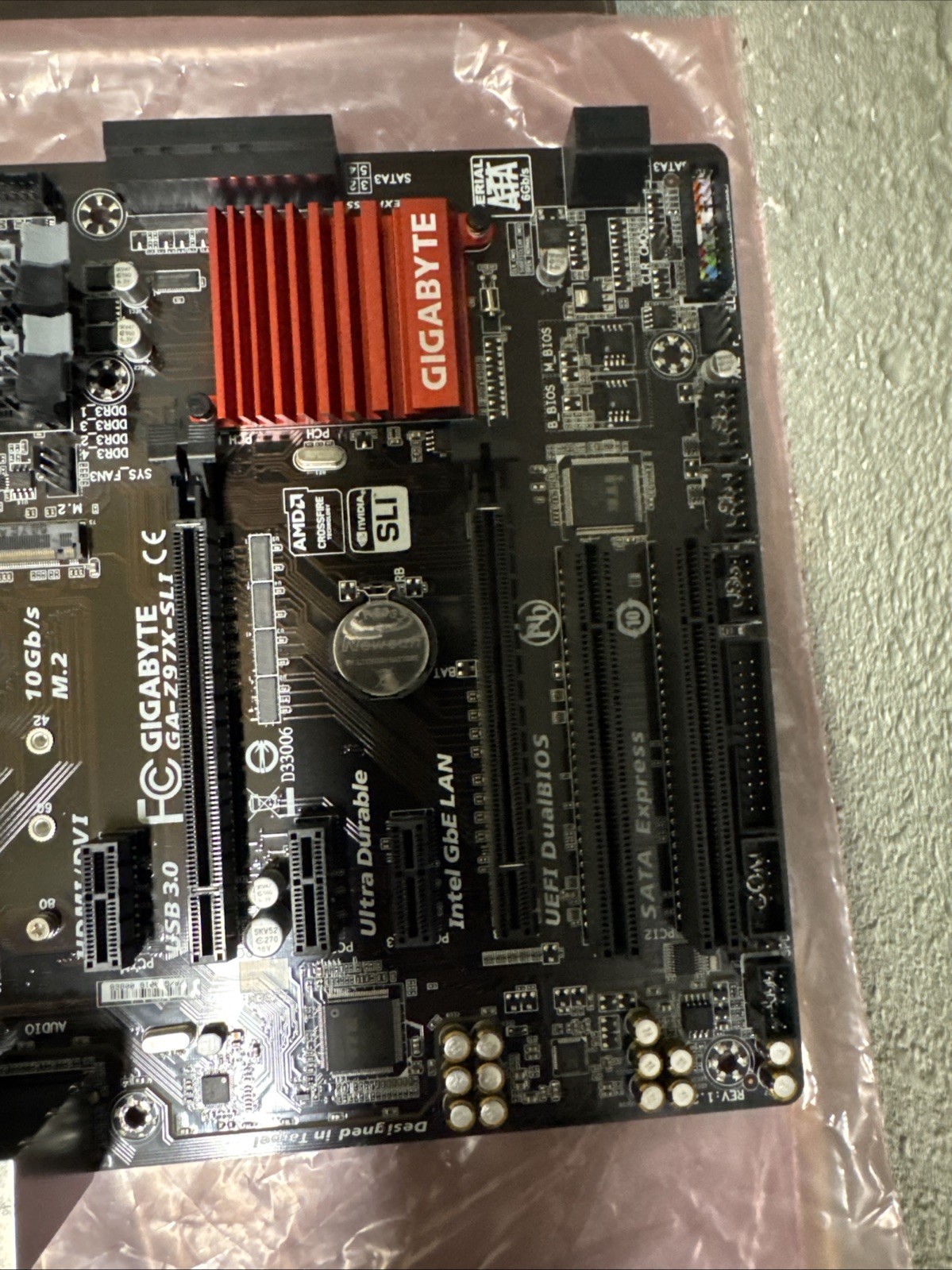 Gigabyte GA-Z97X-SLI LGA1150 ATX Motherboard DDR3 M.2 NVMe TESTED AND WORKING