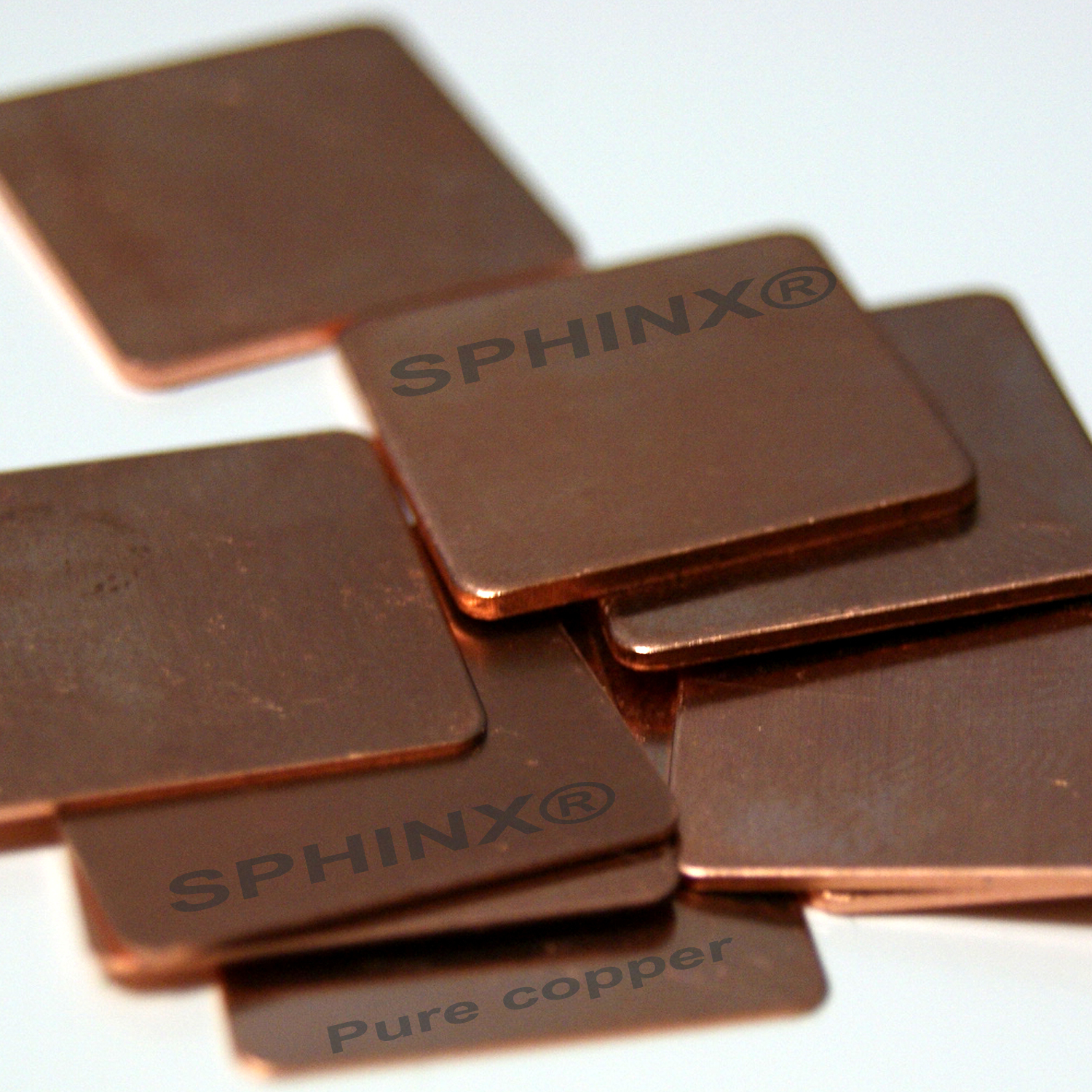 lot 10 pcs 20x20mm Copper Pad Shim / 2 pcs of each thickness 0.3+0.5+0.8+1+1.2mm