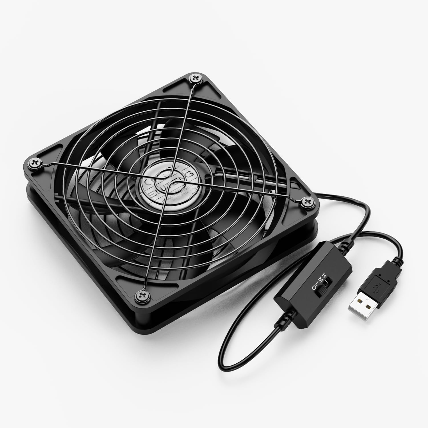 120mm Fan With 3 Speed 5V USB Powered Case Fan 1500PRM Gaming PC Portable Coolin