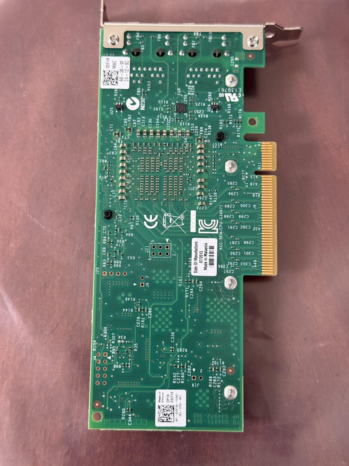 Genuine Dell/Intel X540-T2 Dual Port 10GbE Converged Network Adapter 3DFV8 Long