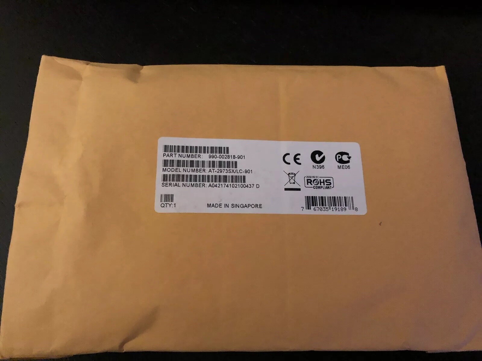 Allied Telesis AT-2973SX/LC PCI-e Network Card