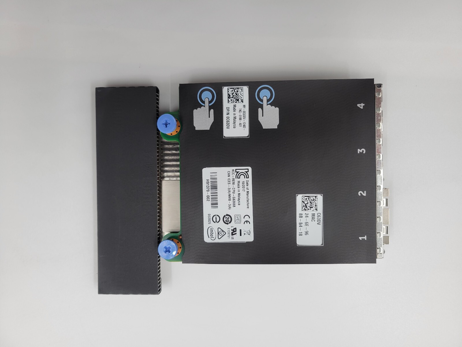 Dell X520-I350 Quad-Port 2x10GbE SFP 2x1GbE RJ45 Daughter Card Dell P/N: 0C63DV