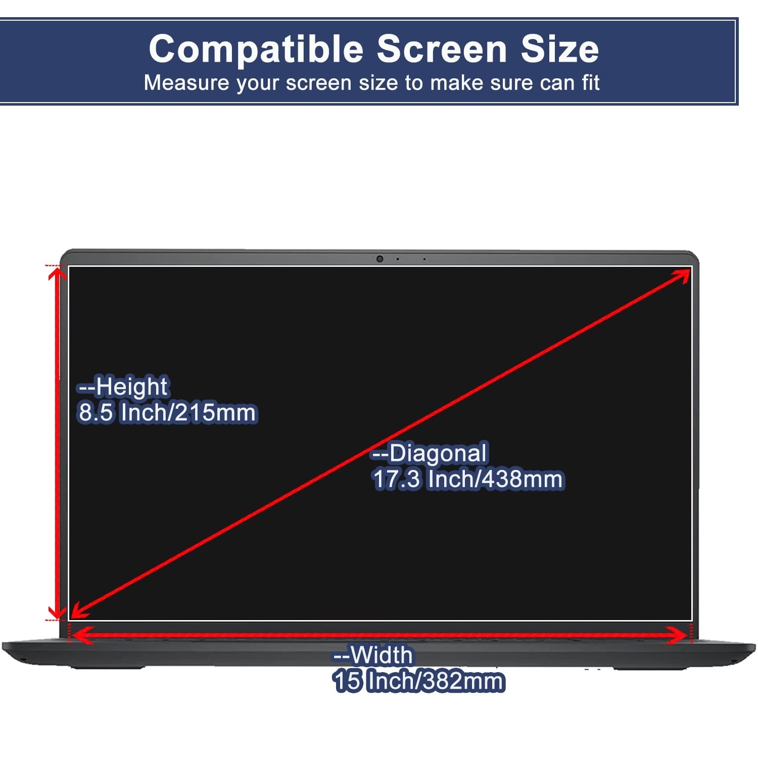 2 Pack 17.3″ Laptop Screen Protector for HP/Dell/Asus/Samsung/Lenovo/Acer/MSI…