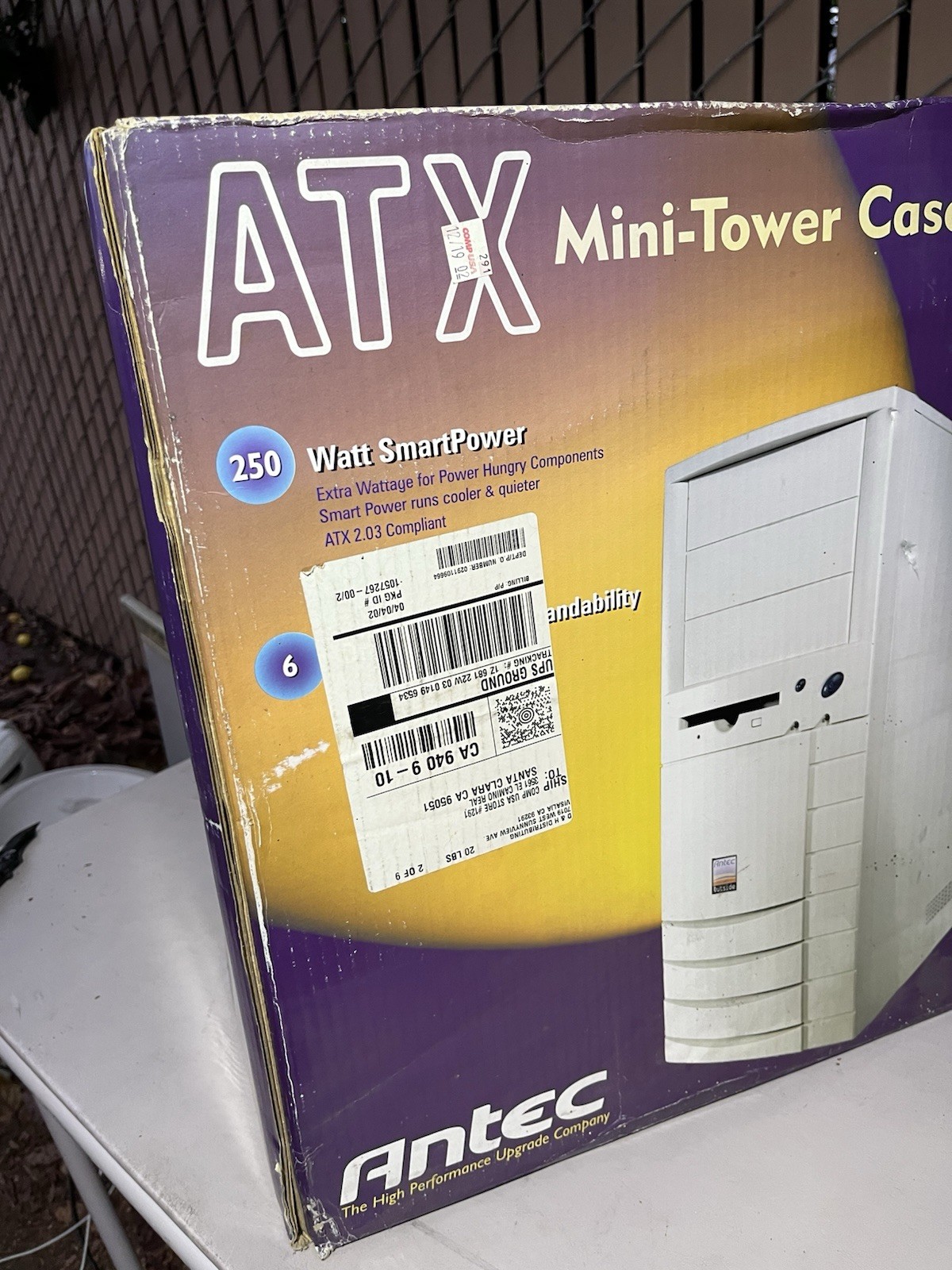 New Antec KS382 ATX Mini-Tower Computer Case PP255XH 250W SmartPower PSU Beige
