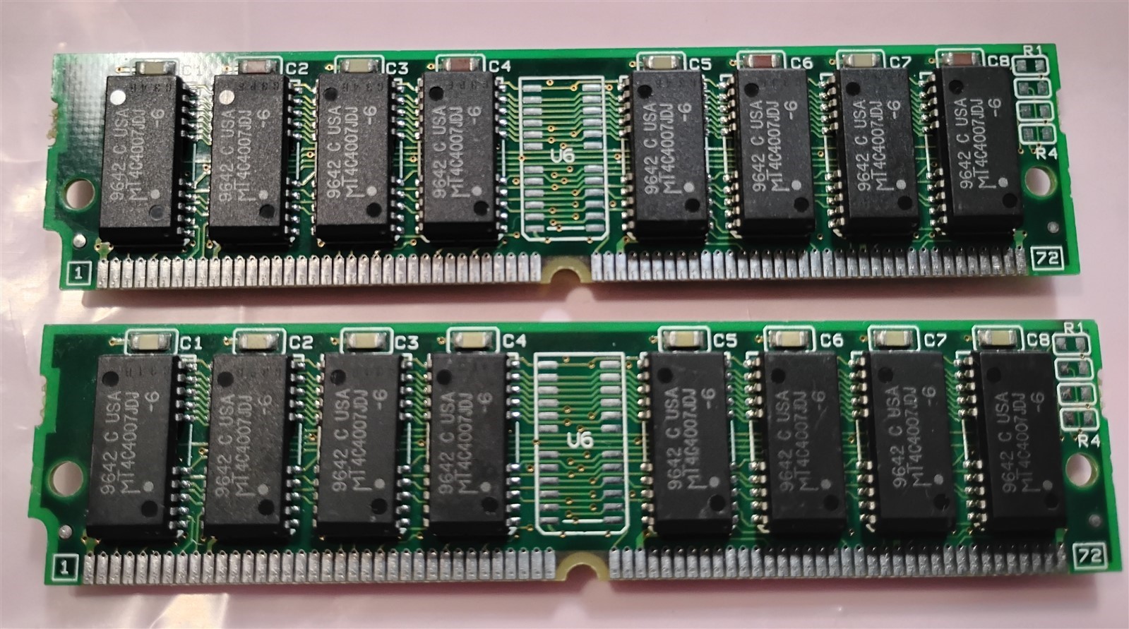 16MB Kit 2x8MB 72-pin EDO SIMM 60ns Non-Parity Dual Rank 2Mx32 5V 16-Chip RAM