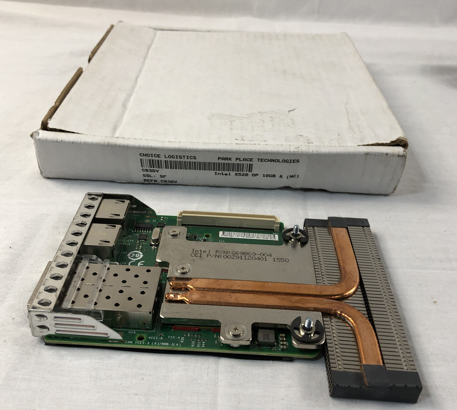 Dell 540-BBHJ 67XRW C63DV Intel X5202x SFP+ 10GbE i350 2x 1GbE NIC for PowerEdge