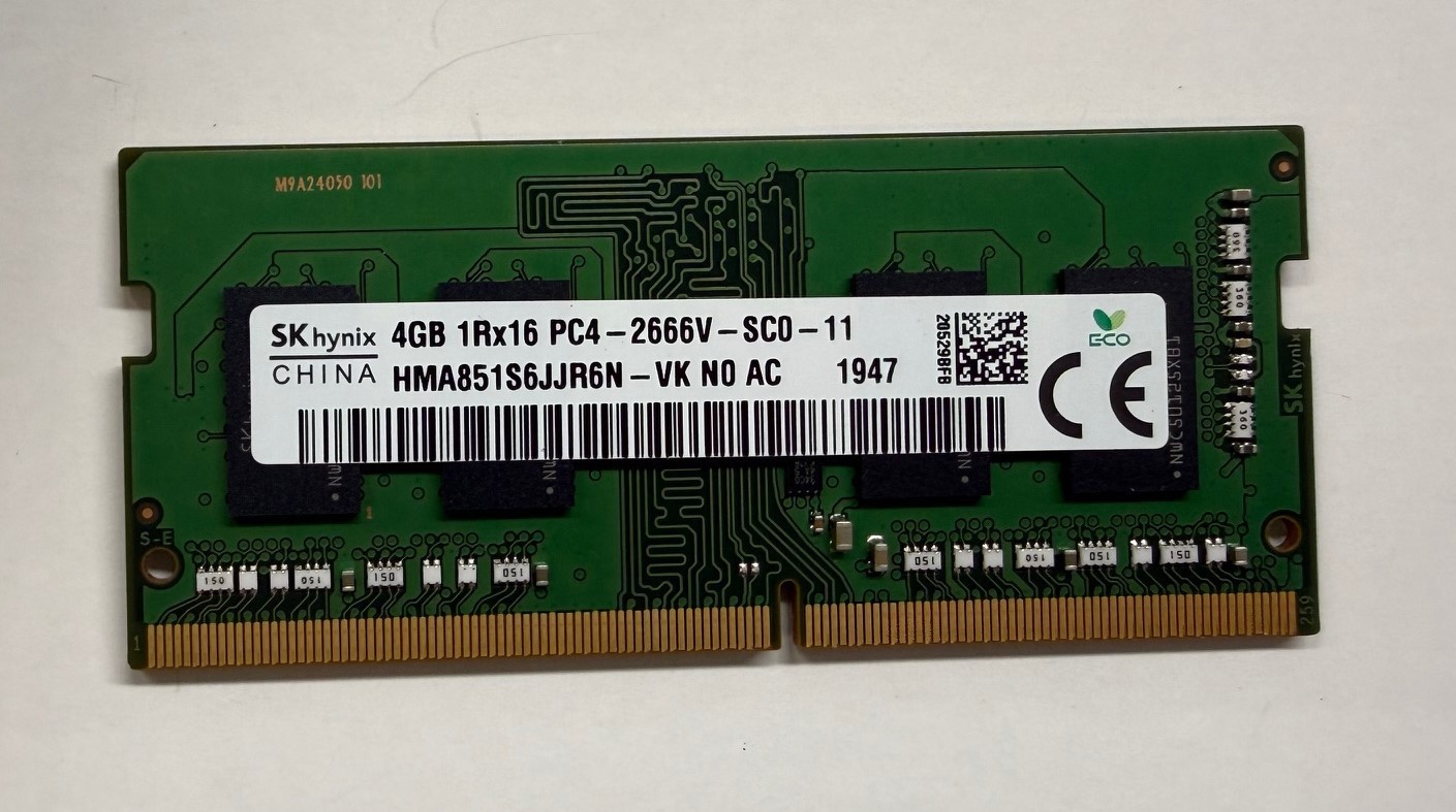 4GB DDR4 Memory PC4-2666V 1Rx16 SODIMM Laptop RAM 2666MHz