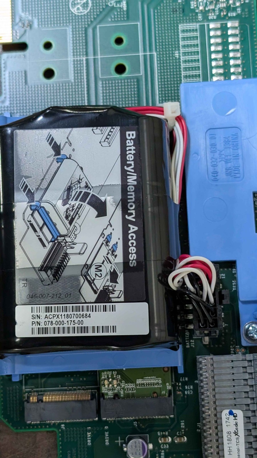 EMC 303-337-000D EMC PCB TLA HBA Riser Board H400 H500 H600 w/ Battery M.2