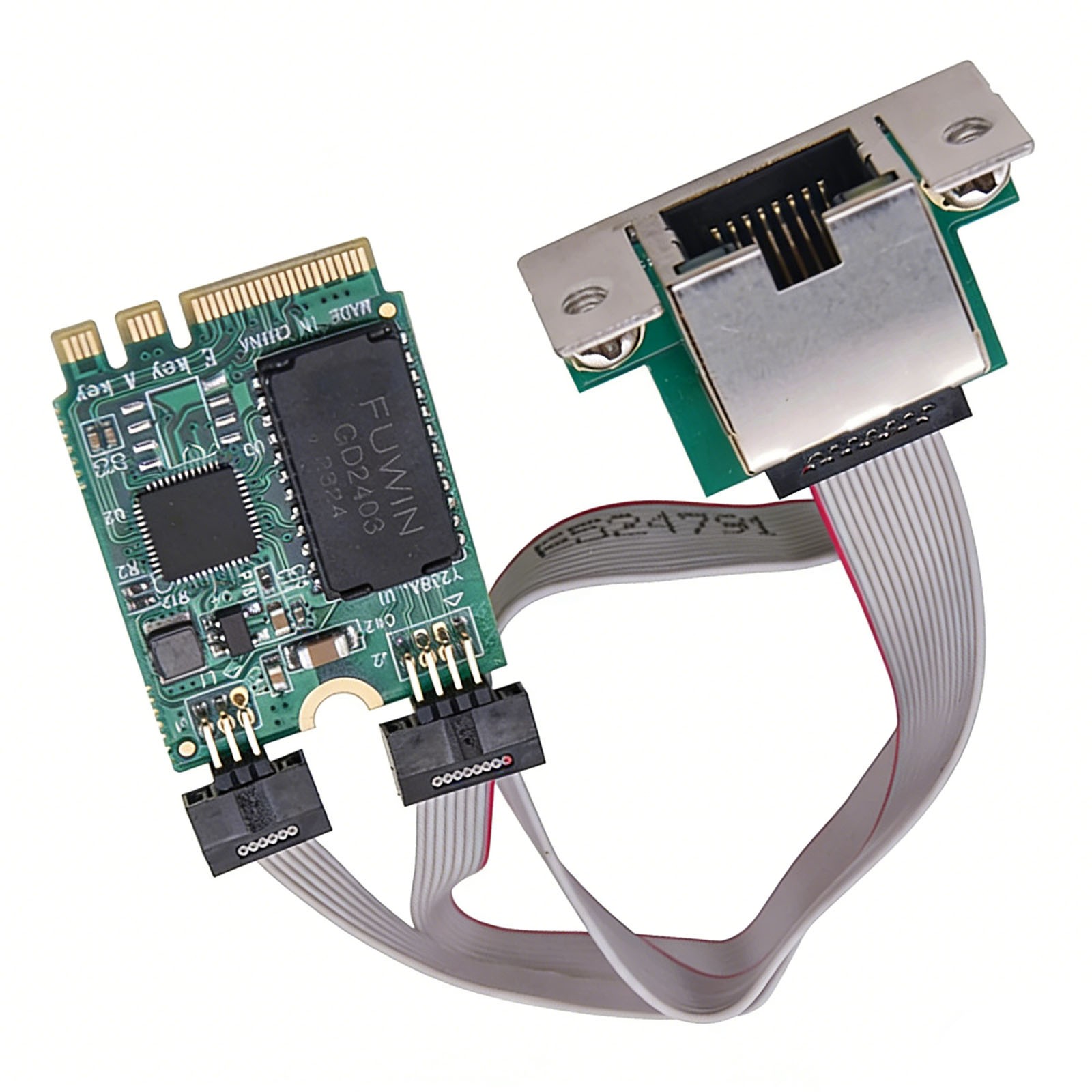 1 PC M.2 Key A+E 2.5G Gigabit RTL8125B RJ45 Ethernet Network Lan Card Chipset