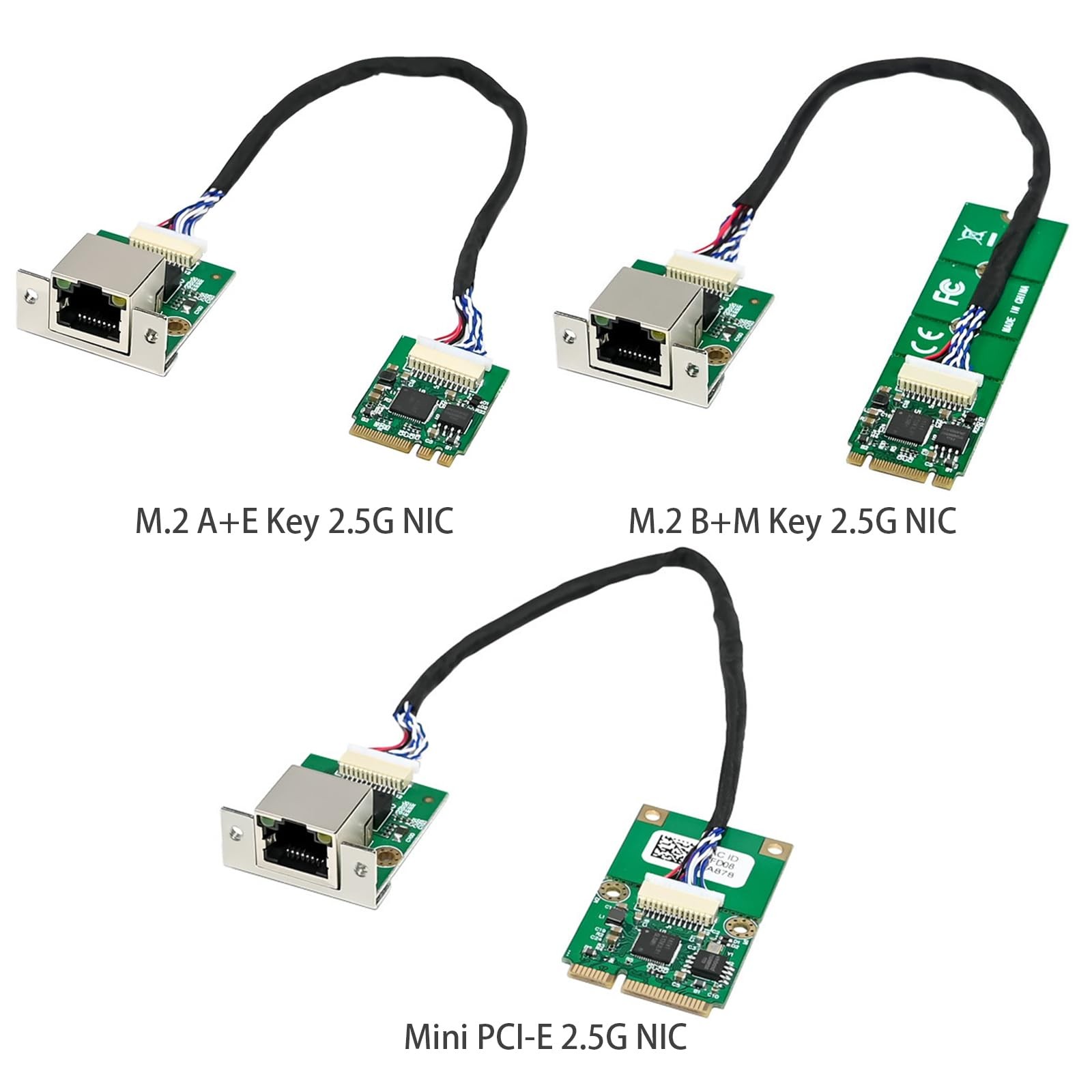 M.2 A+E Key to 2.5G Ethernet Adapter – NIC with Intel I226V, 100/1000/2500 Mb…
