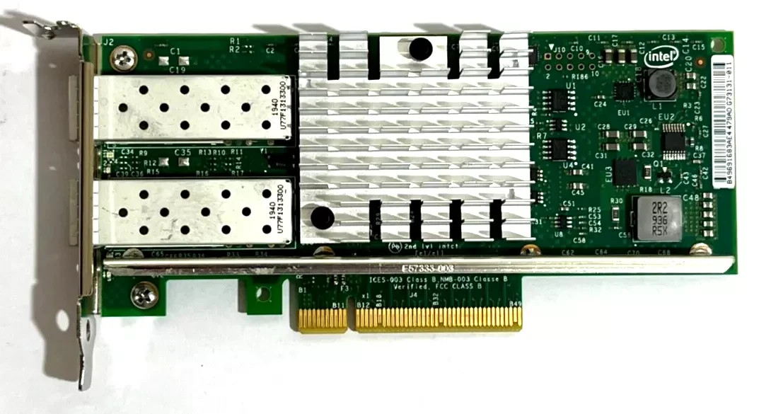(lot of 2) Dell Intel X520-DA2 10GB 10GBe Dual Port SFP Network Adapter 0942V6