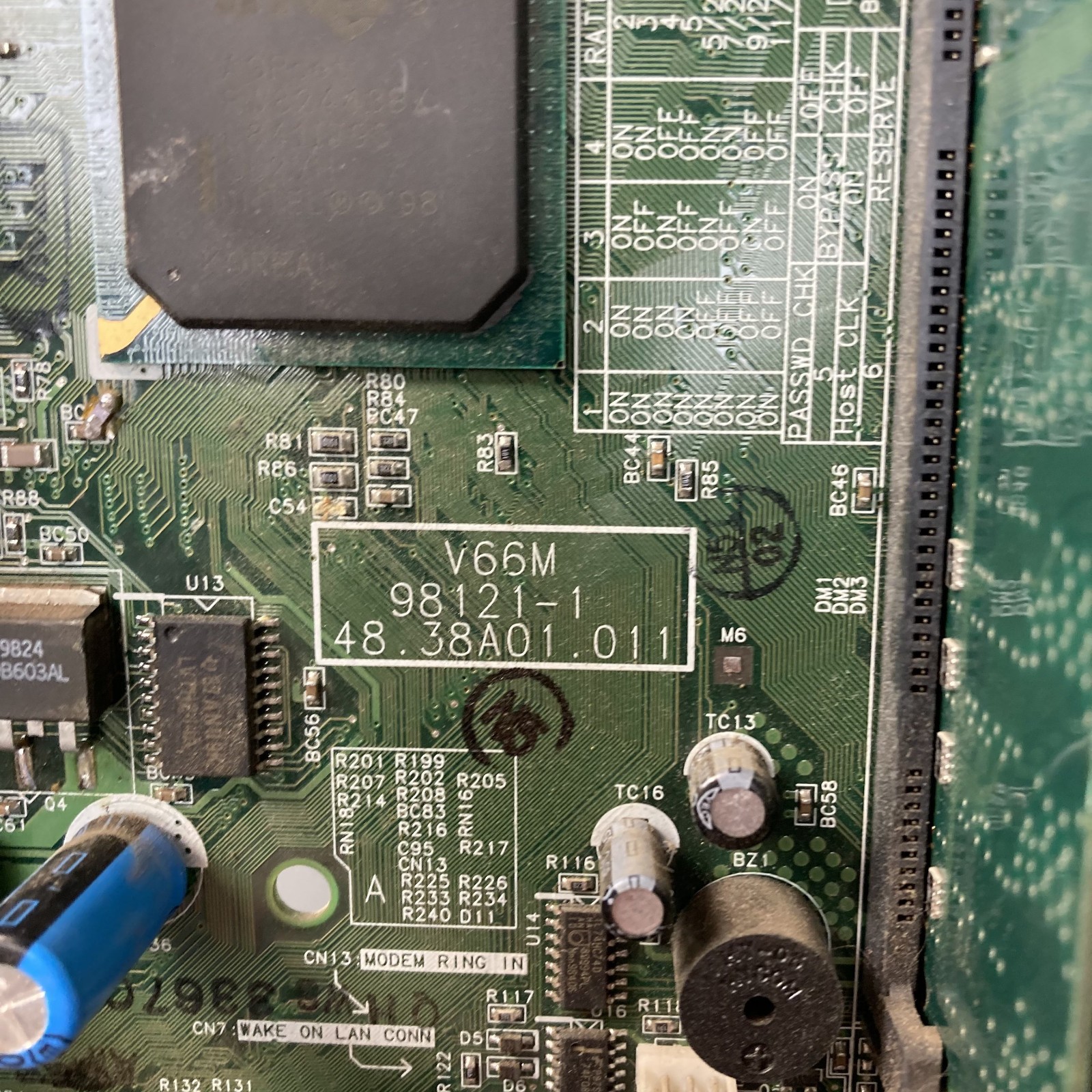 IBM Aptiva 2170 Motherboard 36L9059 320MB RAM Intel Pentium 3 Processor 450 MHz